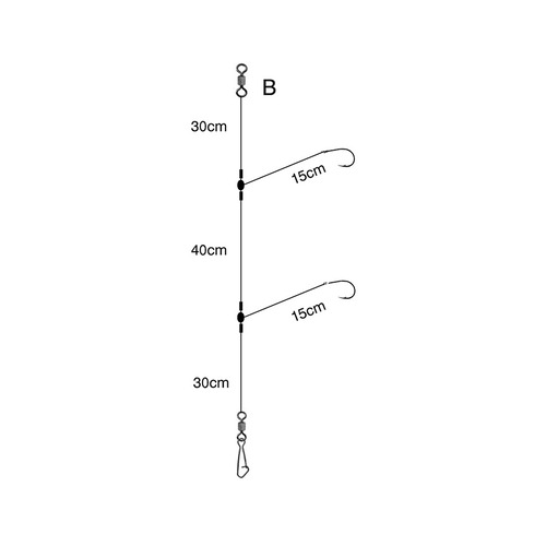 Αρματωσιά καθετής με Cross χάνδρες 2 αγκ.