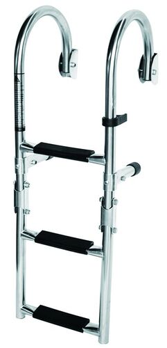 Σκάλα inox αναδιπλούμενη κουπαστής