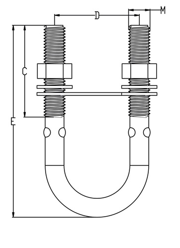 Alternative view of Δέστρα ενισχυμένη τύπου ''U'' Inox