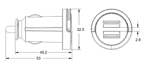 Alternative view of Μίνι φορτιστής τύπου USB