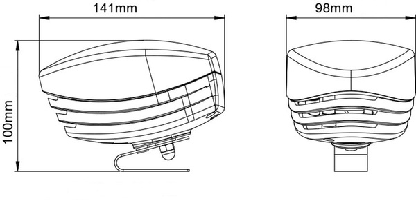 Alternative view of Κόρνα από ABS με βάση inox