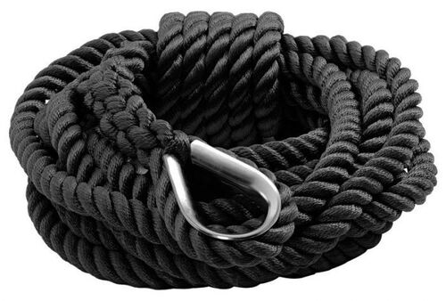 Σχοινί τρίκλωνο μαύρο με γαλβανιζέ ροδάτζα