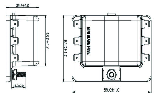 Alternative view of Ασφαλειοθήκη για ασφάλειες τύπου λεπίδας/ universal 6 θέσεων
